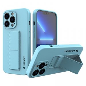 Wozinsky Kickstand Case silikonowe etui z podstawką iPhone 13 Pro Max jasnoniebieskie