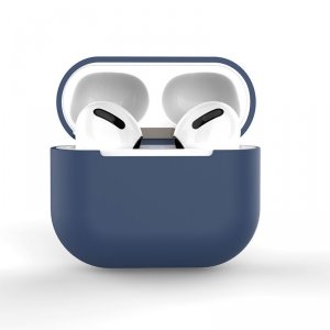 Etui do AirPods Pro silikonowy miękki pokrowiec na słuchawki niebieski (case C)