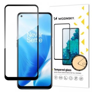 Wozinsky super wytrzymałe szkło hartowane Full Glue na cały ekran z ramką Case Friendly OnePlus Nord N200 5G czarny