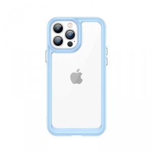 Outer Space Case etui do iPhone 13 Pro Max sztywny pokrowiec z żelową ramką niebieski