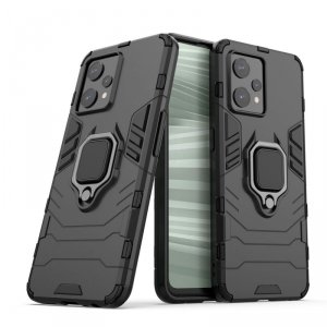Ring Armor pancerne hybrydowe etui pokrowiec + magnetyczny uchwyt Realme 9 Pro + (9 Pro Plus) czarny