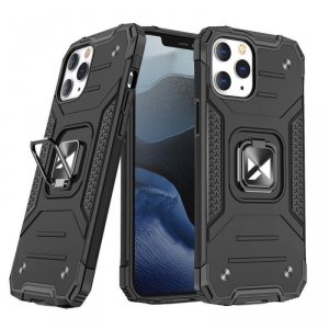 Wozinsky Ring Armor etui iPhone 14 Pro Max pancerny hybrydowy pokrowiec + magnetyczny uchwyt czarny