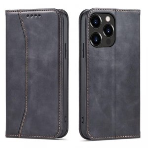 Magnet Fancy Case etui iPhone 14 Pro pokrowiec z klapką portfel podstawka czarne