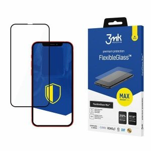 3MK FlexibleGlass Max iPhone 13 Pro Max 6,7 czarny/black, Szkło Hybrydowe z wzmocnionymi krawędziami