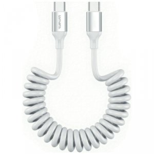 Kabel 4smarts spiralny USB-C do USB-C    100W biały