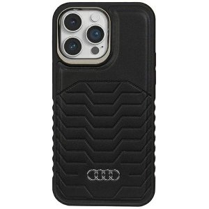 Audi Synthetic Leather MagSafe iPhone 14 Pro Max 6.7 czarny/black hardcase AU-TPUPCMIP14PM-GT/D3-BK