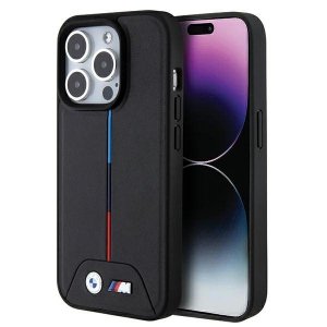 BMW BMHMP15X22PVTK iPhone 15 Pro Max 6.7 czarny/black hardcase Quilted Tricolor MagSafe
