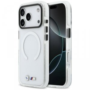 Etui BMW M IML Shockproof Metal Logos    MagSafe do iPhone 17 Pro Max przezroczysty