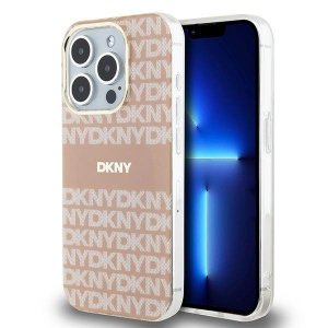 DKNY DKHMP15LHRHSEP iPhone 15 Pro6.1 różowy/pink hardcase IML Mono & Stripe MagSafe