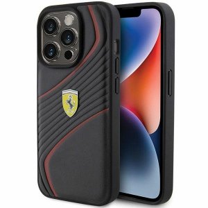 Ferrari FEHCP15LPTWK iPhone 15 Pro 6.1 czarny/black hardcase Twist Metal Logo