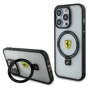 Ferrari FEHMP15XUSCAK iPhone 15 Pro Max 6.7 czarny/black hardcase Ring Stand 2023 Collection MagSafe