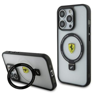 Ferrari FEHMP15LUSCAH iPhone 15 Pro 6.1 transparent hardcase Ring Stand 2023 Collection MagSafe