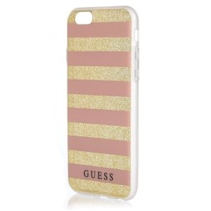 Guess GUHCP6STGPI iPhone 6/6S pink hardcase Ethnic Chic Stripes 3D