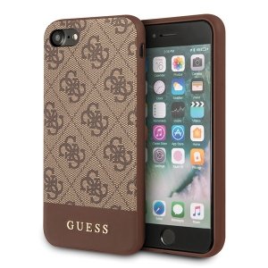 Guess GUHCI8G4GLBR iPhone 7/8/SE 2020 / SE 2022 brązowy/brown hard case 4G Stripe Collection