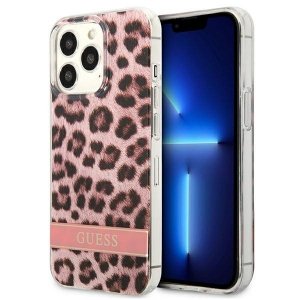 Guess GUHCP13LHSLEOP iPhone 13 Pro / 13 6,1 różowy/pink hardcase Leopard