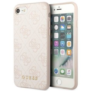 Guess GUHCI8G4GFPI iPhone SE 2022 / 2020 / 7 / 8  różowy/pink hard case 4G Metal Gold Logo