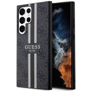 Guess GUHCS23LP4RPSK S23 Ultra S918 czarny/black hardcase 4G Printed Stripe