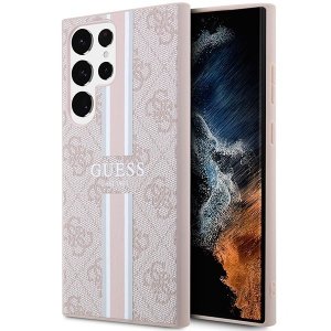 Guess GUHCS23LP4RPSP S23 Ultra S918 różowy/pink hardcase 4G Printed Stripe