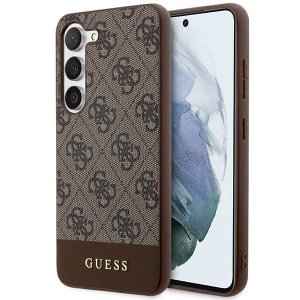 Guess GUHCS23MG4GLBR S23+ S916 brązowy/brown hardcase 4G Stripe Collection