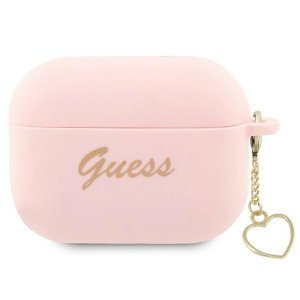 Guess GUAP2LSCHSP AirPods Pro 2 (2022/2023) cover różowy/pink Silicone Charm Heart Collection