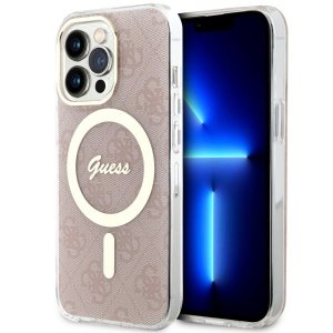 Guess GUHMP13LH4STP iPhone 13 Pro / 13 6.1 różowy/pink hardcase 4G MagSafe