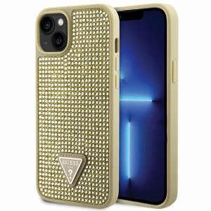 Guess GUHCP14SHDGTPD iPhone 14 / 15 / 13 6.1 złoty/gold hardcase Rhinestone Triangle