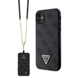 Guess GUHCN61P4TDSCPK iPhone 11 / Xr 6.1 czarny/black hardcase Crossbody 4G Metal Logo