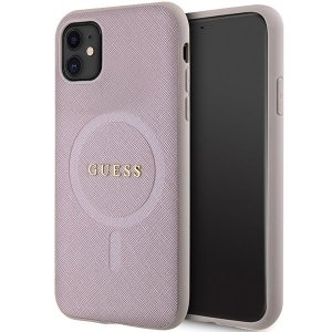 Guess GUHMN61PSAHMCP iPhone 11 / Xr 6.1 różowy/pink hardcase Saffiano MagSafe