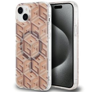 Guess GUHMP15SHGCUSTGW iPhone 15 / 14 / 13 6.1 brązowy/brown hardcase IML GCube MagSafe