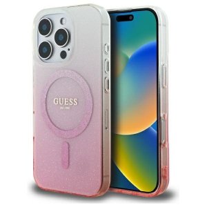 Guess GUHMP16LHGRCELP iPhone 16 Pro6.3 różowy/pink hardcase IML Glitter Gradient MagSafe