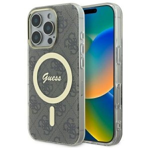 Guess GUHMP16LH4STW iPhone 16 Pro 6.3 brązowy/brown hardcase IML 4G MagSafe