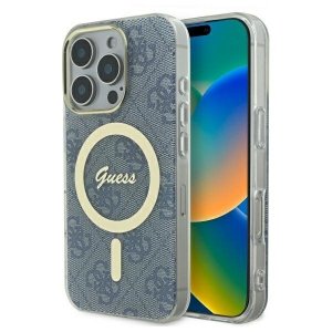 Guess GUHMP16LH4STB iPhone 16 Pro6.3 niebieski/blue hardcase IML 4G MagSafe