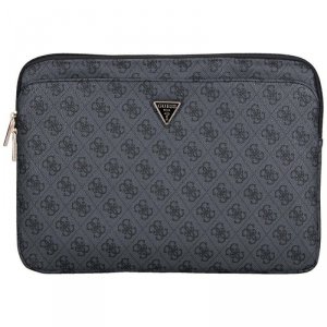 Torba Guess Sleeve 14 4G Zipper Pocket  Triangle Logo czarny