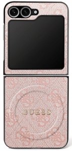 Etui Guess 4G Classic MagSafe do Samsung Galaxy Z Flip7 różowy
