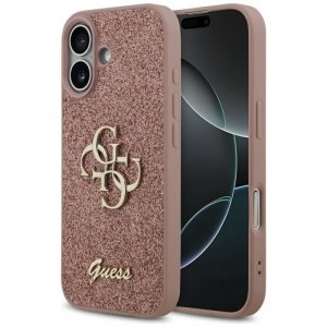 Etui Guess Fixed Glitter Big 4G do       iPhone 17 różowy