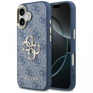 Etui Guess 4G Big 4G Classic Logo do     iPhone 17 niebieski złoty