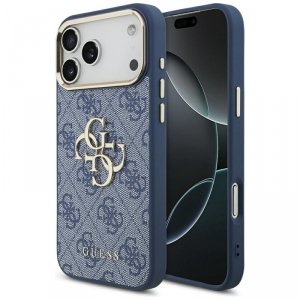 Etui Guess 4G Big 4G Classic Logo do     iPhone 17 Pro Max niebieski złoty