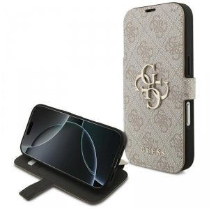 Etui Guess Book 4G Metal Logo do iPhone  17 Pro różowy