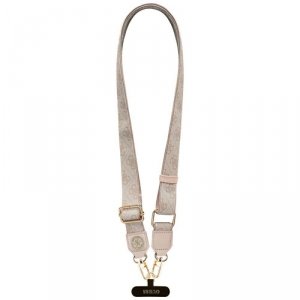 Uniwersalna smycz Guess Universal CBDY   4G Tether Patch Strass Metal Logo różowy