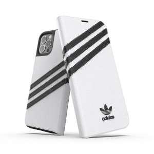 Adidas OR Booklet Case PU iPhone 12/12 Pro 6,1 biało czarny/white black 42248