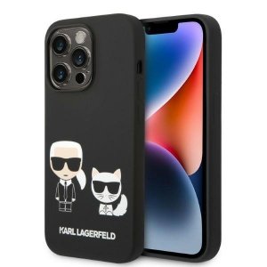 Karl Lagerfeld KLHMP14XSSKCK iPhone 14 Pro Max 6,7 hardcase czarny/black Liquid Silicone Karl & Choupette Magsafe