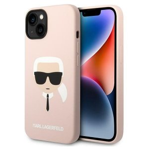 Karl Lagerfeld KLHCP14MSLKHLP iPhone 14 Plus / 15 Plus 6,7 hardcase różowy/pink Silicone Karl`s Head