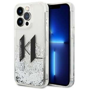 Karl Lagerfeld KLHCP14XLBKLCS iPhone 14 Pro Max 6,7 srebrny/silver hardcase Liquid Glitter Big KL