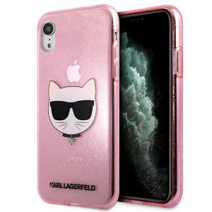 Karl Lagerfeld KLHCI61CHTUGLP iPhone Xr 6,1  różowy/pink hardcase Glitter Choupette