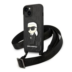 Karl Lagerfeld KLHCP14MSTKMK iPhone 14 Plus / 15 Plus 6,7 czarny/black hardcase Monogram Ikonik Patch