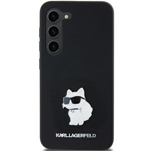 Karl Lagerfeld KLHCSA55SMHCNPK A55 A556 czarny/black hardcase Silicone Choupette Metal Pin