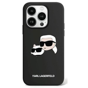 Karl Lagerfeld KLHMP15SSKCHPPLK iPhone 15 / 14 / 13 6.1 czarny/black hardcase Silicone Karl & Choupette MagSafe