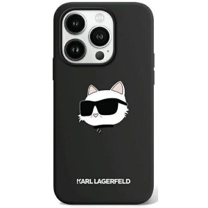 Karl Lagerfeld KLHMP15XSCHPPLK iPhone 15 Pro Max 6.7 czarny/black hardcase Silicone Choupette Head MagSafe