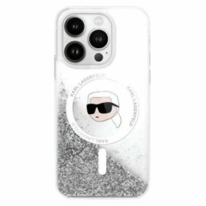 Karl Lagerfeld KLHMP16XLGKISGH iPhone 16 Pro Max 6.9 hardcase transparent Liquid Glitter Karl Head Magsafe