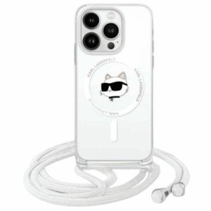 Karl Lagerfeld KLHMP16SHCCHNT iPhone 16  6.1 hardcase transparent IML Choupette Head & Cord Magsafe